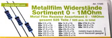 Seki - Metallfilm - Widerstandssortiment von 0 Ohm bis 1 Mohm